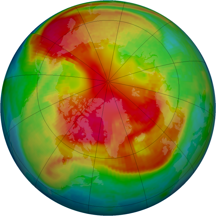 Arctic ozone map for 27 February 2002